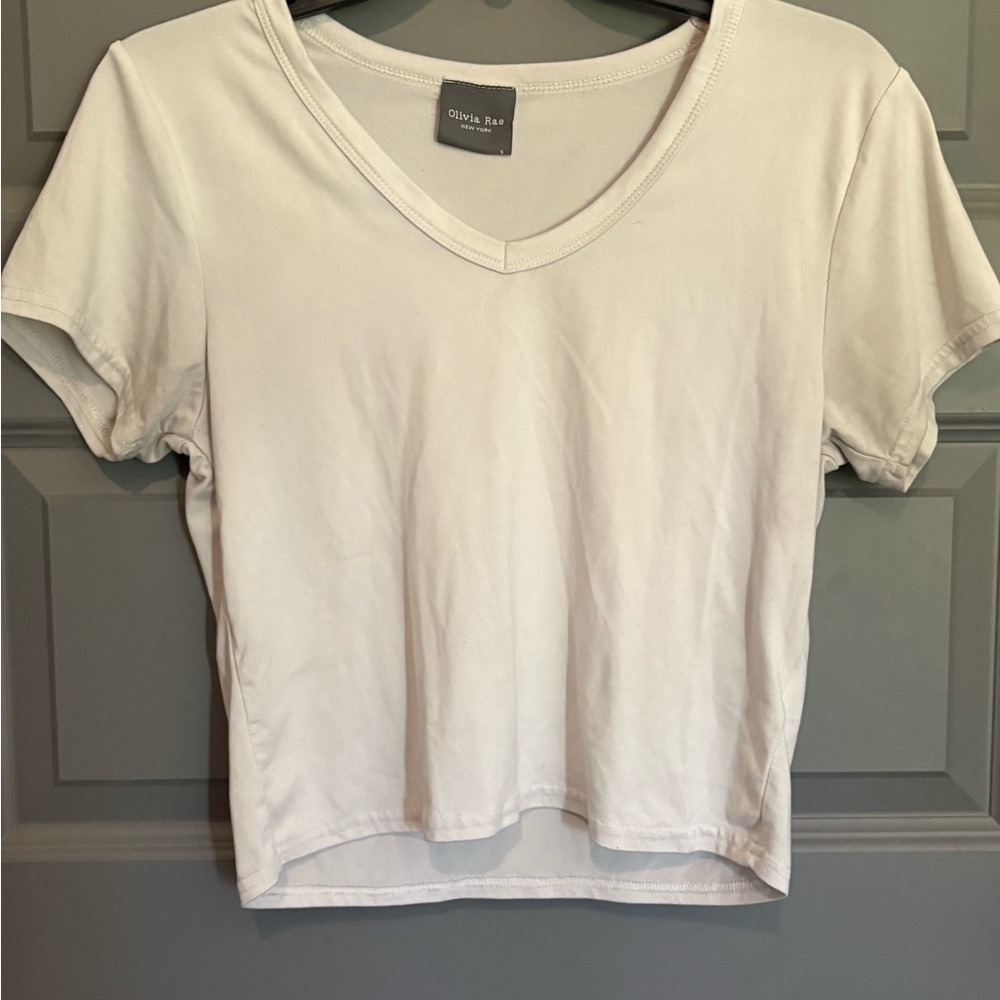 White Cropped T-Shirt